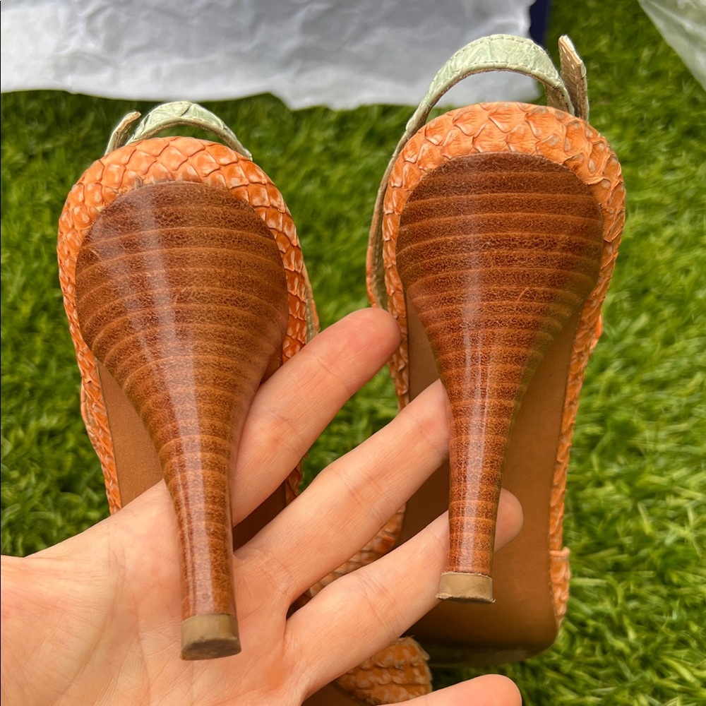 Stuart Weitzman Orangina Pantone Python size 5 1/2 - Picture 11 of 15